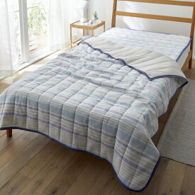 《1/16 1:59までP5倍×クーポン》ガーゼケット シングル 綿100％しじら×裏ガーゼケット（シャリっと涼感素材） リバーシブル さらさら ブランケット ガーゼタオルケットタオルケット お昼寝 洗える 洗い替え 来客用 おしゃれ 春夏 涼感 nissen ニッセン