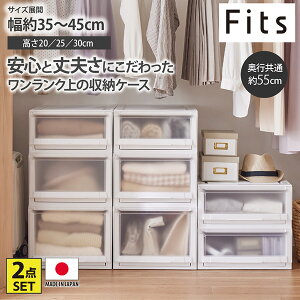 収納ケース 【フィッツケースアドバンス】 ハイグレードな衣装ケース(奥行55cm)|2個セット Fits フィッツ クローゼット 衣装ケース 引き出し 収納ボックス プラスチックケース 積み重ね