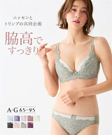 ブラショーツセット A70/M - G95/3L~4L 脇高 編レース ブラショーツセット ( トリンプ ) ニッセン 女性 …