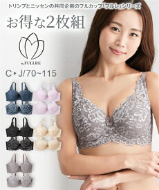 ブラジャー (G70-G85) フルカップブラジャー2枚組 ( トリンプ ）(n，FULLRE) ニッセン 女性 下着 レディース フルカップブラ セット グラマーサイズ