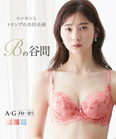 ブラジャー (A70-C80) 盛り上げブラジャー (Bの谷間 日本製レース)( トリンプ ) ニッセン 女性 下着 レディース ブラ 小胸 谷間 セクシー リフトアップ