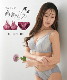 ブラショーツセット ニッセン 高嶺 フルカップ ブラジャー ショーツセット 脇スッキリ アップリケレース 女性 下着 レディース 脇高 フルカップブラ (E70/M-F80/L)