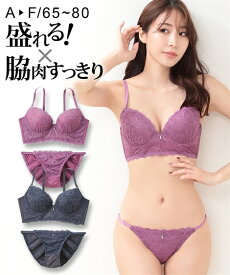 ブラジャー＆ショーツセット ニッセン 脇高 ビスチェ風 ブラジャー ショーツ セット 女性 下着 レディース モールドカップ 盛り 小胸 谷間 セクシー (A70/M-D80/L)