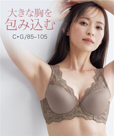 ブラジャー ニッセン 大きいサイズ 太ストラップでずり落ちにくい柔らか 脇高 フルカップ シームレスブラジャー 接触冷感 女性 下着 レディース (G85-G100)