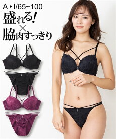 ブラショーツセット ニッセン 脇高 センシュアル ストリング ブラショーツセット 女性 下着 レディース ブラジャー ショーツ セット 可愛い セクシー (G70/M-I80/L)