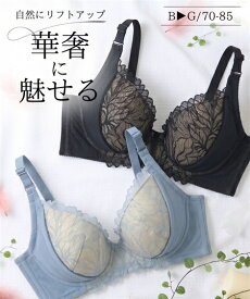 ブラジャー (B70-G85) ニッセン 華奢見え リフトアップブラジャー 女性 下着 レディース ブラジャー 脇高 カジュアル 可愛い ブラ 単品