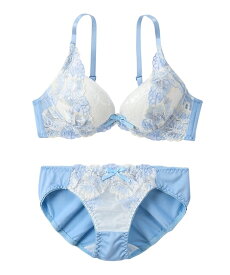 ブラショーツセット (B85/LL-I95/4L) 大きいサイズ ニッセン 脇高 フラワーアーチ ブラショーツセット 女性 下着 レディース ブラジャー ショーツ モールドカップ