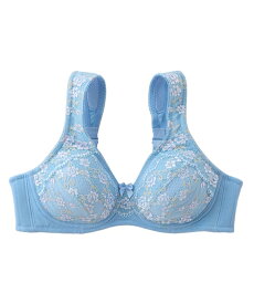 ブラジャー (C90-J130) ニッセン 大きいサイズ 爽やか 肩裏クッション付 楽ちん 脇 背中すっきり ノンワイヤ―ブラ (吸汗速乾 日本製レース) 女性 下着