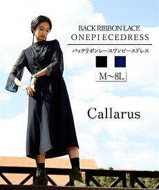 《サイズ交換無料》Callarus パーティードレス ワンピース 結婚式 お呼ばれ ドレス フォーマルドレス フォーマル 春 夏 秋冬 M-8L 送料無料 大きいサイズ バックリボン レース おしゃれ