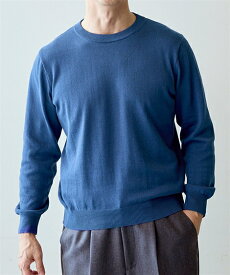 セーター ニット ハイゲージ 洗える 綿100% クルーネック M-10L 大きいサイズ メンズ ニッセン nissen