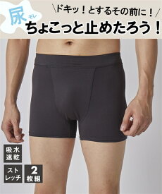 【スーパーSALE 13%OFF 11日01:59まで】 下着 ボクサーパンツ M-6Lサイズ セット組 ちょこっと止めたろう！ 吸汗速乾 前閉じ ボクサーパンツ 2枚組 まとめ買いでお得！ 大きいサイズ メンズ ニッセン