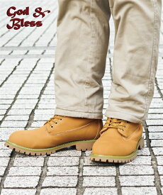 靴 ブーツ God & Bless メンズ 25cm-30cm レースアップカジュアルブーツ 大きいサイズ メンズ 靴 ブーツ ニッセン ゴッド アンド ブレス 【送料無料】