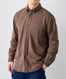 長袖シャツ メンズ M-10Lサイズ 薄起毛ボタンダウン長袖シャツ(肩まわり・お腹ゆったり) 大きいサイズ メンズ トップス ニッセン