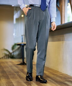 ボトムス ツータック スラックス スーツ メンズ ウォッシャブル ウエスト内ゴム 伸びるアジャスター仕様 76-150サイズ 大きいサイズ ニッセン