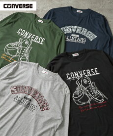 トップス Tシャツ 長袖 プリント クルーネック コンバース CONVERSE 2L-5L 大きいサイズ メンズ ニッセン nissen