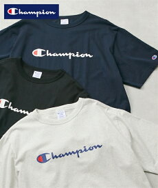 トップス Champion 綿100% 天竺 プリント 半袖 クルーネック Tシャツ コットンUSA使用 チャンピオン 3L-5L 大きいサイズ メンズ ニッセン