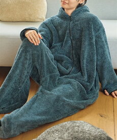 着る毛布 3WAY あったか ふわもこ くるっとたためてクッションになる仕様 S-10L 大きいサイズ メンズ ニッセン nissen | 部屋着 リラックスウェア 暖かい パジャマ 冬 もこもこ つなぎ 防寒 モコモコ