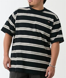 Tシャツ 半袖 綿100％ ポケット付き マルチボーダー 半袖Tシャツ GENUINE Dickies 3L-5L 大きいサイズ メンズ ニッセン