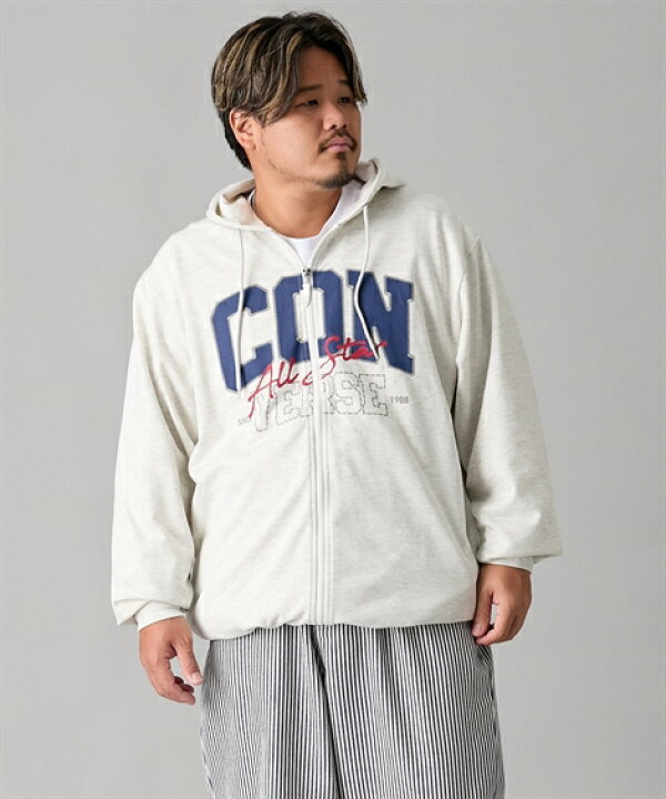 楽天市場】フルジップパーカー ミニ裏毛素材 CONVERSE コンバース 3L 