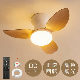 【限定クーポンで6,980円～】シーリングファン 3000lm シーリングファンライト リモコン付き 天井 シーリングライト ファン DCモーター LEDシーリングライト 薄型 ファン付 ライト 天井照明 木目調 扇風機 リビング 軽量 小型 静か 調光調色 E26 6-8畳 ダクトレール