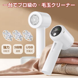 【✨10倍ポイント⇒最安2380円！！】毛玉取り 電動 毛玉取り器 充電式 毛玉取り機 毛玉クリーナー 液晶ディスプレイ 強力6枚刃 3段階調節 けだまとり コードレス 安全装置 生地を傷めない 切れ味抜群 毛玉対策 洋服ブラシ ほこり取り 靴下 クリスマス