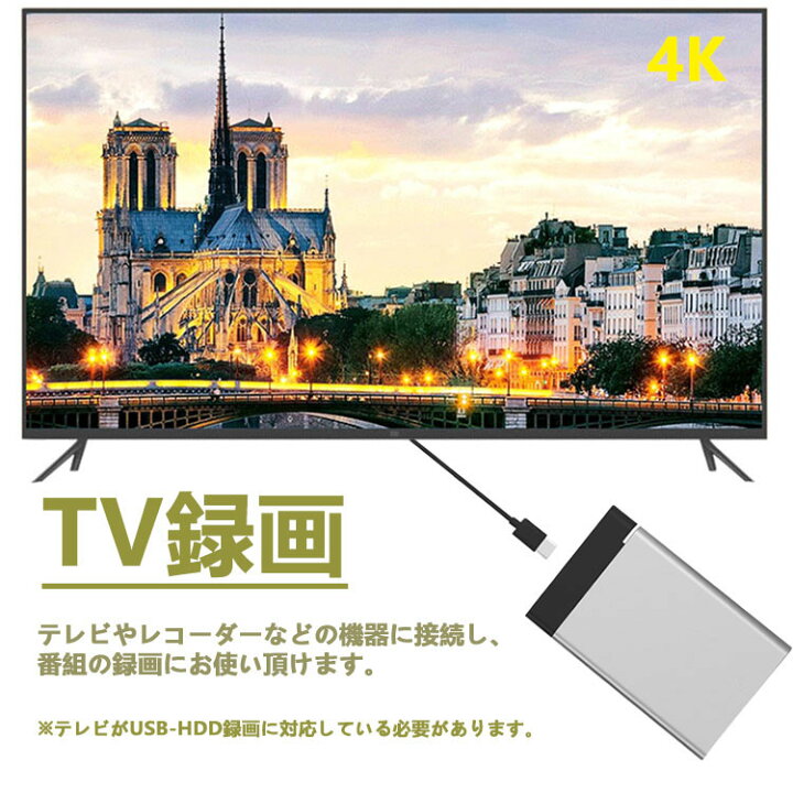 楽天市場】【楽天1位 5冠達成】外付けHDD 750GB ポータブル型 4k対応 