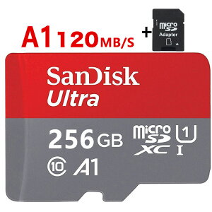 microSDJ[h 256GB SanDisk microSDXC 256GB 120MB/b AvœK A1Ή UHS-1  COpbP[W SDJ[hϊA_v^[t 