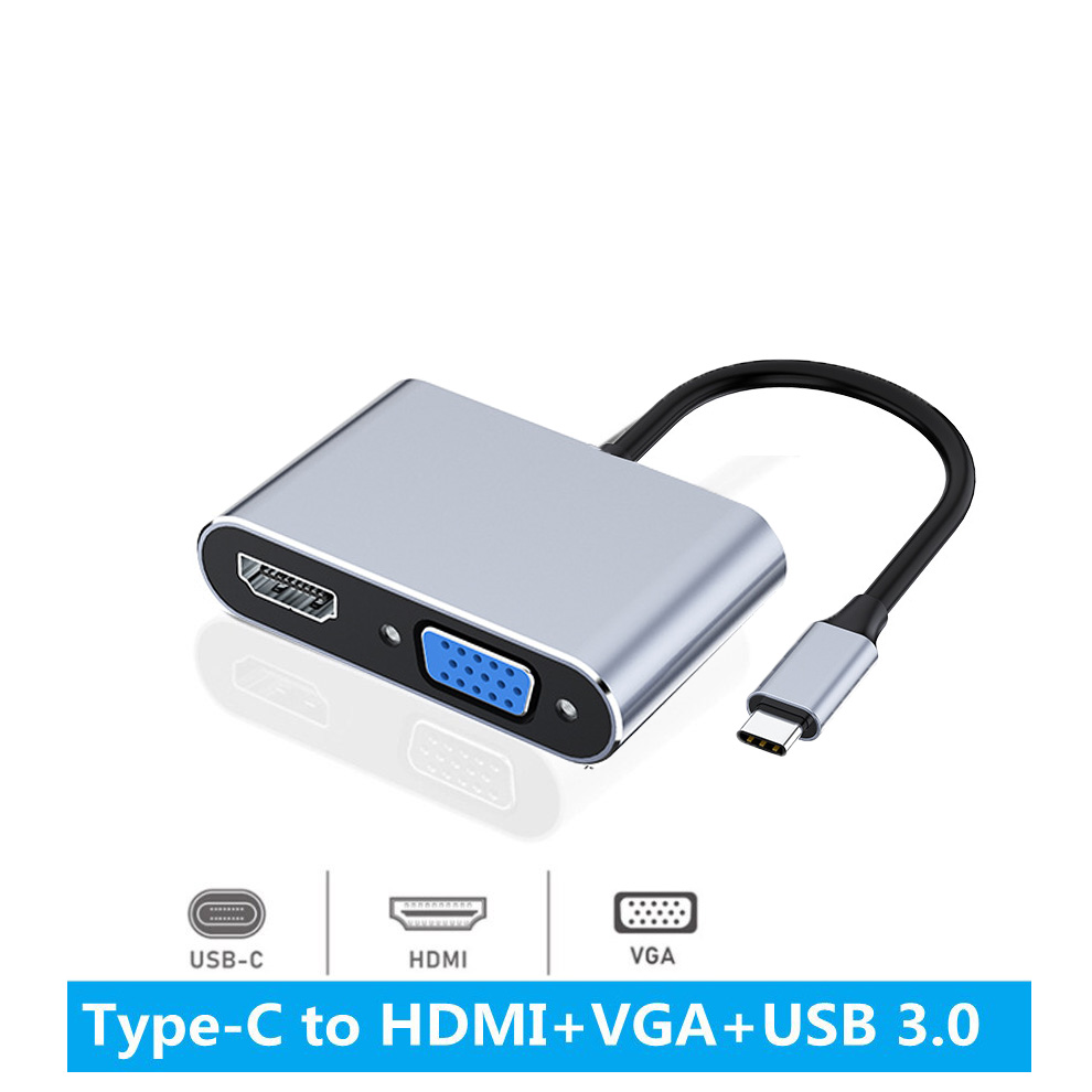 楽天市場】USB Type C to HDMI VGA 変換アダプタ USB Type C ハブ2 in