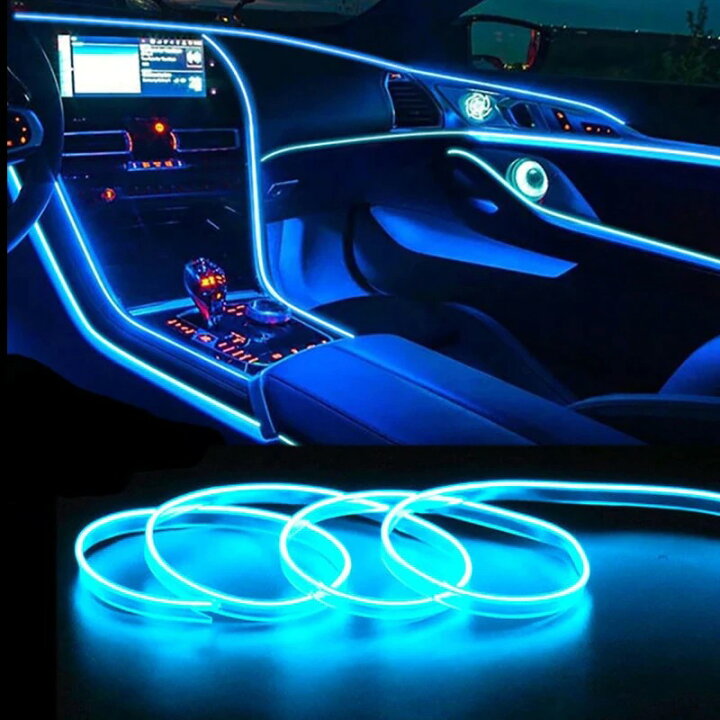 大人気 車内 LEDライト USBライト イルミネーション 車内照明 イルミライト 青
