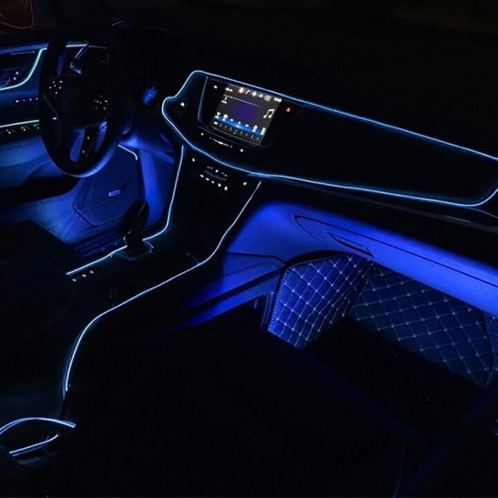 楽天市場 Led有機elワイヤーネオン Ledライト Usb式 車内装飾用 防水 5ｍ 車用イルミネーション ネオンライト 自転車 ロープライト パーティー 全10色 Nissin Lux