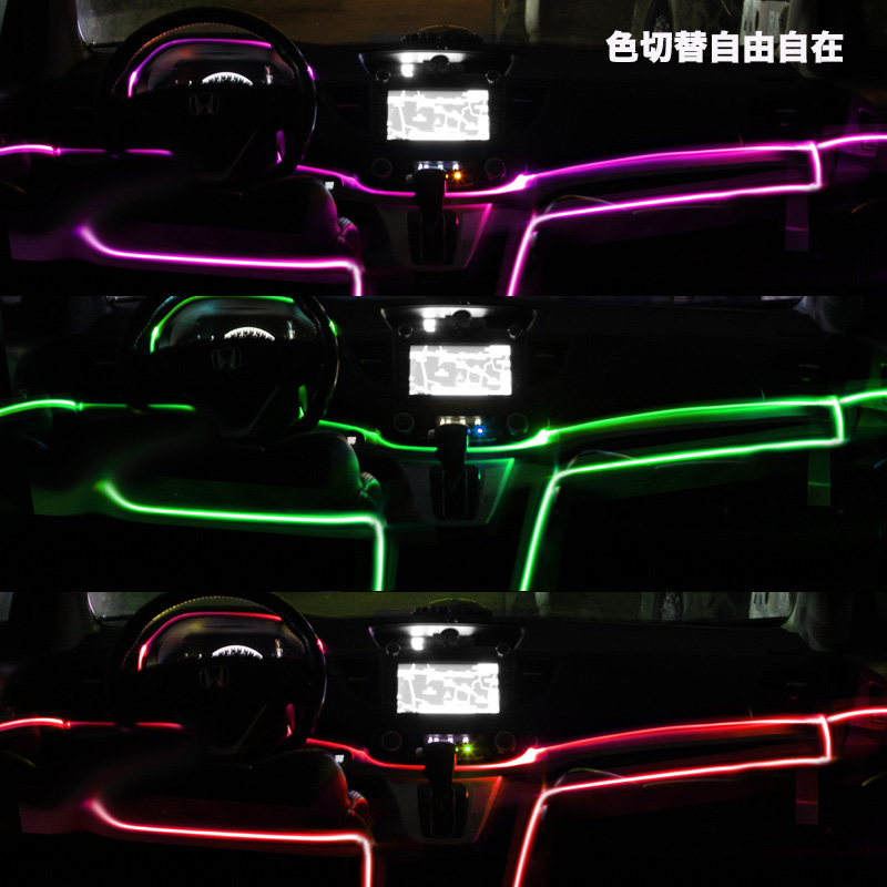 LED有機ELワイヤーネオン 1分岐 3ｍ LEDライト USB式 車内装飾用 防水 車用イルミネーション ネオンライト 自転車 ロープライト  パーティー RGB コントローラー付き | NISSIN LUX