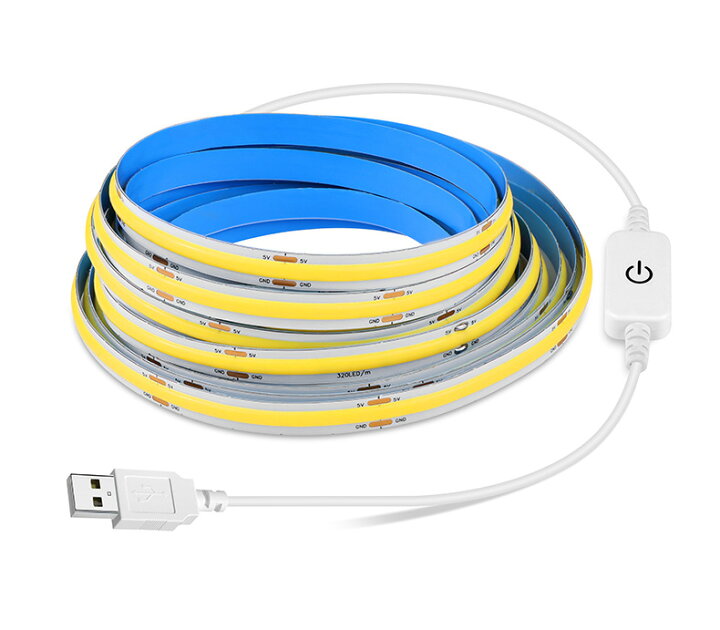 楽天市場】LED テープライトCOBテープ USB対応 2m COB 5V LEDテープ 電球色 昼光色 間接照明 棚下照明 テレビの背景照明用LED 均一発光 タッチON/OFFスイッチ付き 調光可能 : NISSIN LUX 楽天市場】LED テープライトCOBテープ USB対応 2m COB 5V LEDテープ 電球色 昼光色 間接照明 棚下照明 テレビの背景照明用LED 均一発光 タッチON/OFFスイッチ付き 調光可能 : NISSIN LUX