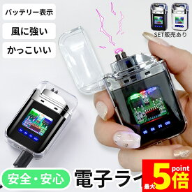 ★期間限定！ポイント5倍★電子ライター USB充電式 プラズマライター 充電 ライター 火を使わない 電気 ライター たばこ タバコ 線香 キャンドル ろうそく ロウソク 蝋燭 おしゃれ 安心 安全 点火 着火 バッテリー残量表示 ランプ点