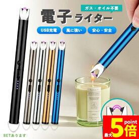 ★期間限定！ポイント5倍★電子ライター プラズマライター 強風で消えない ライター USB充電式 ガス オイル 不要 点火用ライター キャンドル 花火 ろうそく アウトドア お香 花火 キャンプ 蚊取り線香 防風 USB 充電式 アークライ