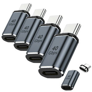USB4.0 Type C �A�_�v�^�[ �}�O�l�b�g 2��� �X�g���[�g L�� L�^ �I�X ���X ���E 90° PD 100W/5A �}���[�d 40Gbps�����f�[�^�]�� 8K@60Hz�f���o�� �^�C�vc type-c 90�x �I�X ���X USB C �R�l�N�^�[ �X���� �y��