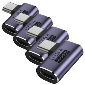 �����Ԍ���I�|�C���g5�{��USB4.0 Type C �A�_�v�^�[ 4��� �X�g���[�g L�� L�^ ���� �ڑ� �I�X ���X USB-C PD 100W/5A �}���[�d 40Gbps�����f�[�^�]�� 8K@60Hz�f���o�� �^�C�vc type-c