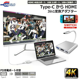 Nintendo Switch 3in1 Type-C to HDMIϊA_v^ CVXCb` hbN HDMI+USB+Type-C ϊ TV M P[u hbN CVXCb` Samsung Galaxy S8 S8P MacBook [dΉ ^ ^тɕ֗
