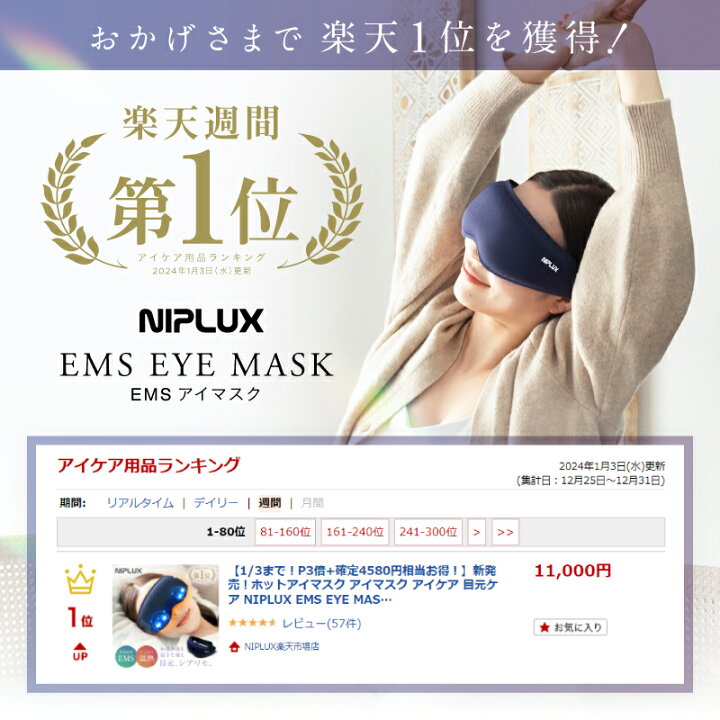 楽天市場】【楽天週間1位！】ホットアイマスク アイマスク アイケア 