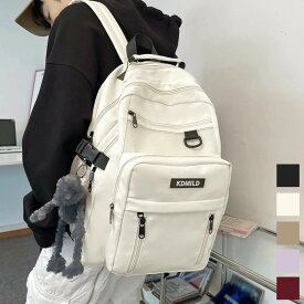 リュックサック男女兼用バックパック大容量ロゴ 黒リュック 修学旅行鞄大きめ 多収納リュック韓国