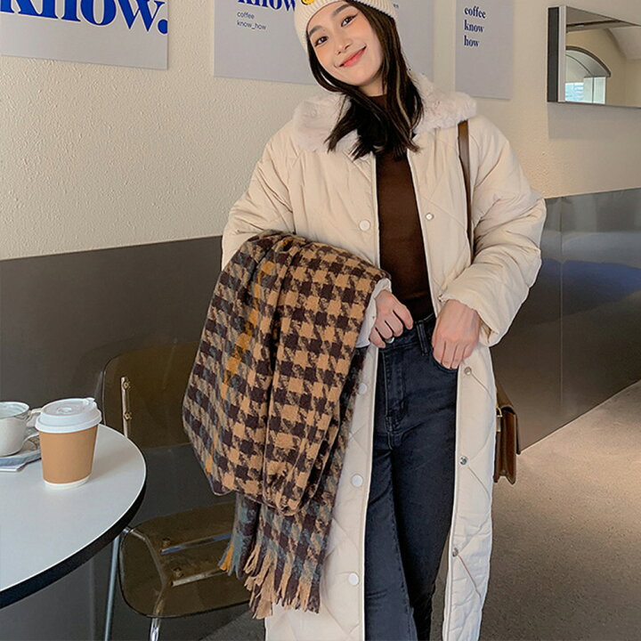 楽天市場】大判ストール千鳥柄マフラー リバーシブルブランケット 大判 