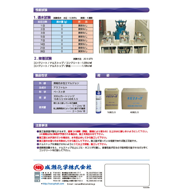 楽天市場】ナルストップ 330ccカートリッジ 16本／ケース 成瀬化学株式 