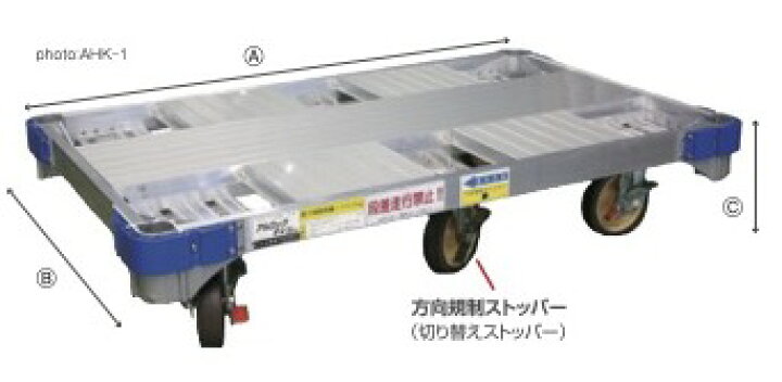 楽天市場】アルミ合金製平床台車 アルロックキャリー AHK-1 株式会社 