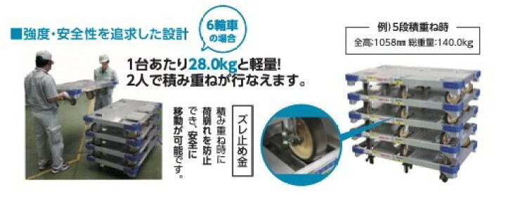 楽天市場】アルミ合金製平床台車 アルロックキャリー AHK-1 株式会社 