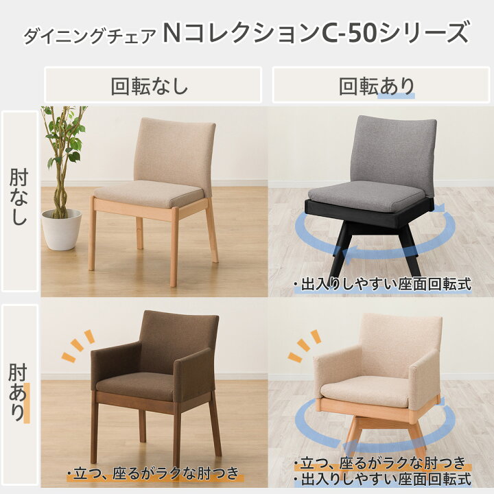 楽天市場】傷・汚れに強いファブリック ダイニング回転チェア(N 