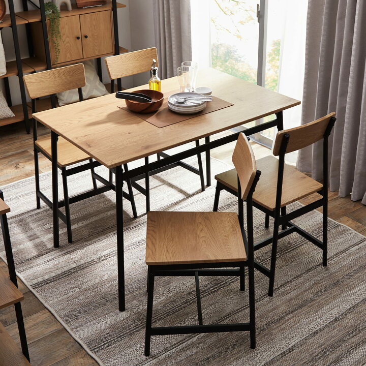 楽天市場】ダイニングテーブル5点セット(KP512 110 LBR)【玄関先迄納品 