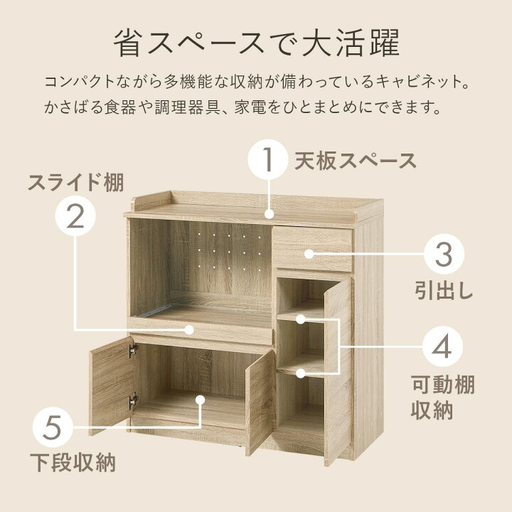 楽天市場】コンパクトキッチンカウンター (扉タイプ) ニトリ 