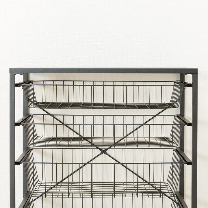 年末のプロモーション特価 幅74cm ワイヤーラック バーネット 4段 ニトリ Fucoa Cl