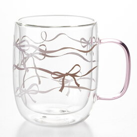 ダブルウォールマグ(リボン NG09) デコホーム【玄関先迄納品】