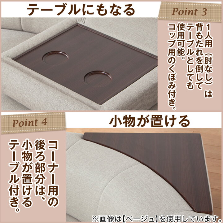 楽天市場】コーナーローソファ4点セット (Nゲート ファブリックBE 
