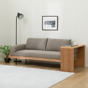 ワイド 2人掛け 布張りソファ+テーブルセット(FK03) 2人用 ニトリ 【配送員設置商品】 ミドルブラウン ライトブラウン